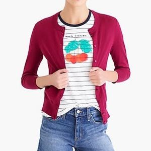 4/$20 J Crew Burgundy Cardigan- The Clare